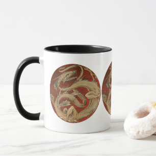 Antike Mythologie, antiker goldener asiatischer Dr Tasse