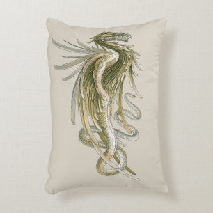 Antike Mythologie, geflügelter Drache mit Schlange Dekokissen