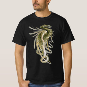 Antike Mythologie, geflügelter Drache mit Schlange T-Shirt