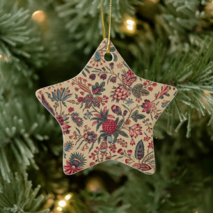 Antike Nadelarbeit Blumenstoff Möbelstoff Keramik Ornament