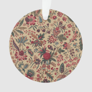 Antike Nadelarbeit Blumenstoff Möbelstoff Ornament