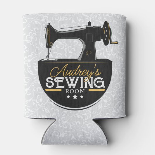 Antike Nähmaschine ADD NAME Seamstress Schneider Dosenkühler (Rückseite)