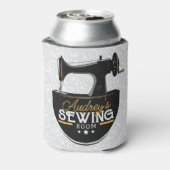 Antike Nähmaschine ADD NAME Seamstress Schneider Dosenkühler (Kanne Rückseite)