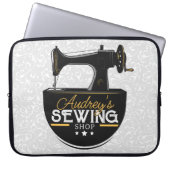 Antike Nähmaschine ADD NAME Seamstress Schneider Laptopschutzhülle (Vorderseite)