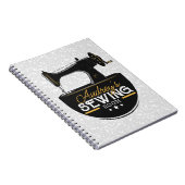 Antike Nähmaschine ADD NAME Seamstress Schneider Notizblock (Rechte Seite)