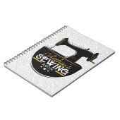 Antike Nähmaschine ADD NAME Seamstress Schneider Notizblock (Linke Seite)