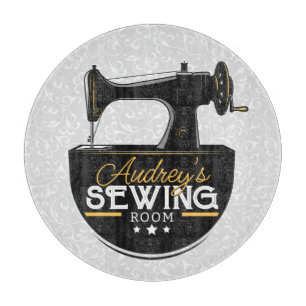 Antike Nähmaschine ADD NAME Seamstress Schneider Schneidebrett