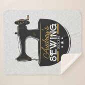 Antike Nähmaschine ADD NAME Seamstress Schneider Sherpadecke (Vorderseite (Horizontal))