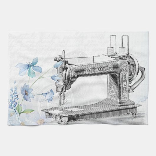 Antike Nähmaschine. Geschirrtuch (Horizontal)