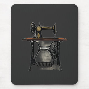 Antike Nähmaschine im Vintage-Stil Mousepad