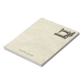 Antike Nähmaschine mit Namen Notizblock (Rotiert)