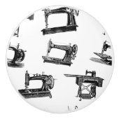 Antike Nähmaschinen CUSTOM HINTERGRUNDFARBE Keramikknauf (Vorderseite)