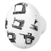 Antike Nähmaschinen CUSTOM HINTERGRUNDFARBE Keramikknauf (Rechts)