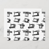 Antike Nähmaschinen CUSTOM HINTERGRUNDFARBE Postkarte (Vorne/Hinten)