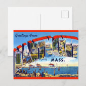 Antike Nantucket MA Postkarte (Vorne/Hinten)