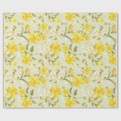 Antike Narzissen-Blumen-Verpackungs-Papier-Rolle Geschenkpapier (Flach)