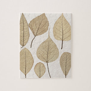 Antike naturkundliche botanische Zeichnung Blätt Puzzle
