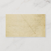 Antike natürliche PapierBlumen Visitenkarte (Rückseite)