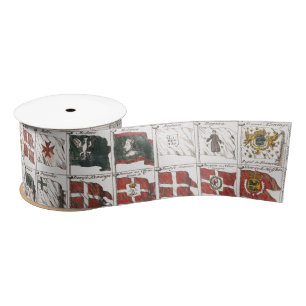 Antike nautische Flaggen der Welt Poster Satinband