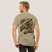 Antike Navigationsinstrumente Abenteuer Entdecker Tri-Blend Shirt (Rückseite voll)