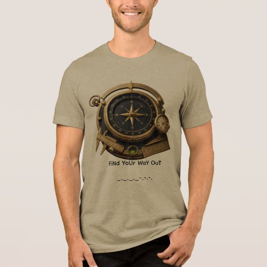 Antike Navigationsinstrumente Abenteuer Entdecker Tri-Blend Shirt (Vorderseite)