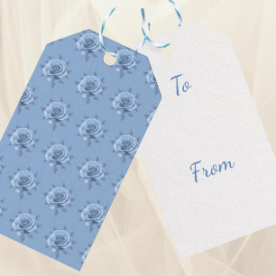 Antike Nebelblaue Rosen Geschenkanhänger