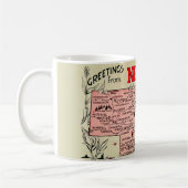 Antike Nebraska-Karte Kaffeetasse (Links)
