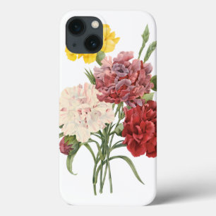 Antike Nelken Dianthus Gartenblumen Redoute iPhone 13 Hülle
