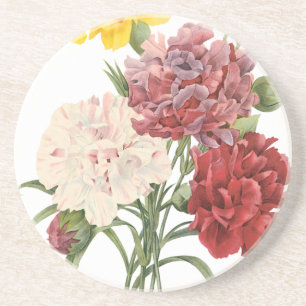 Antike Nelken Dianthus Gartenblumen Redoute Getränkeuntersetzer