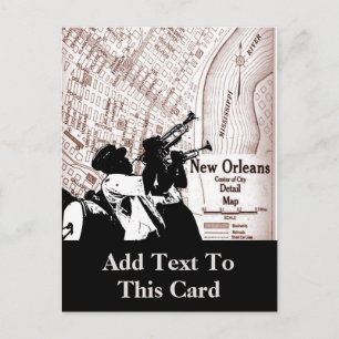 Antike New Orleans Karte Postkarte