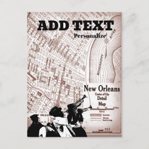 Antike New Orleans Karte Postkarte