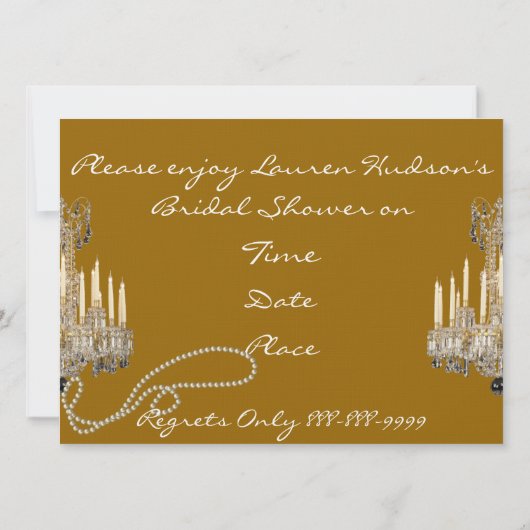 Antike, NIEDRIGE BRIDAL SHOWING INVITATION IMITATE Einladung (Rückseite)