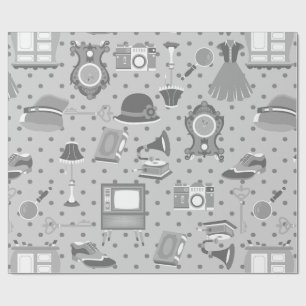 antike Nostalgie im Flapper-Stil, altmodische Deko Geschenkpapier