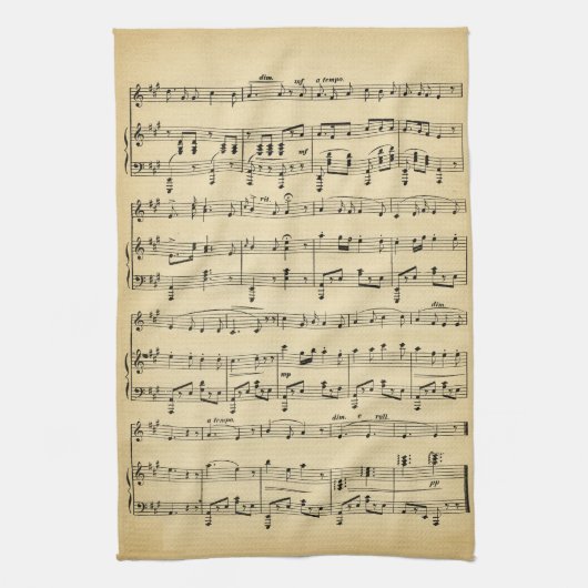 Antike Noten Handtuch (Vertikal)