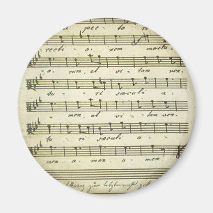 Antike Notenblätter, antike Partitur 1810 Magnet