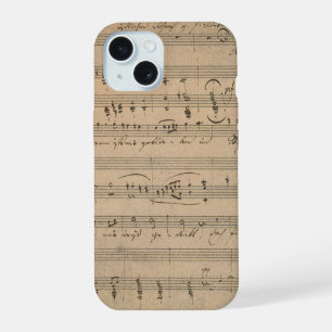 Antike Notenblätter aus 1822, Lied des alten Manne iPhone 15 Hülle