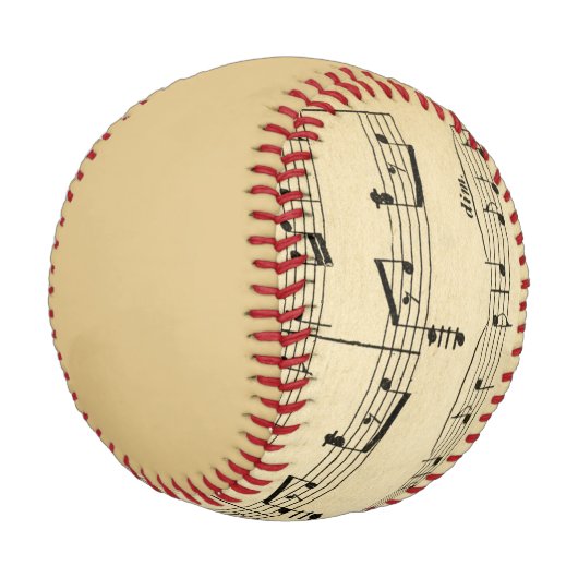 Antike Notenblätter Baseball (Schrägansicht)