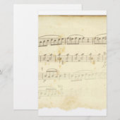 Antike Notenblätter Briefpapier (Vorne/Hinten)