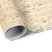 Antike Notenblätter Geschenkpapier (Rolleneckpunkt)
