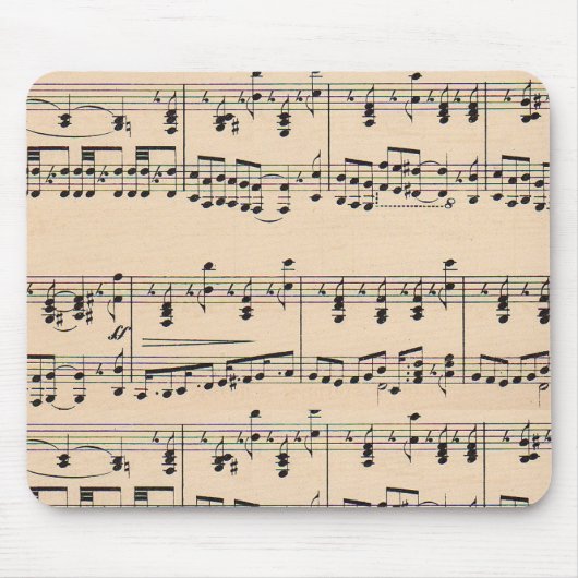 Antike Notenblätter Mousepad (Vorne)