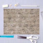 Antike Notenblätter Seidenpapier (Handwerk)