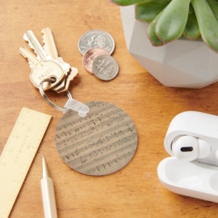 Antike Notenblätter von 1822, Lied des alten Manne Schlüsselanhänger