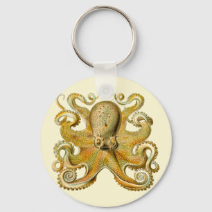 Antike Oktopus-Illustration Seeungeheuer Schlüsselanhänger