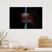 Antike Olivetti-Schreibmaschine Poster (Küche)
