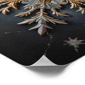 Antike Ölmalerei einer Schneeflocke Poster (Ecke)