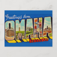 Antike Omaha Nebraska Postkarte