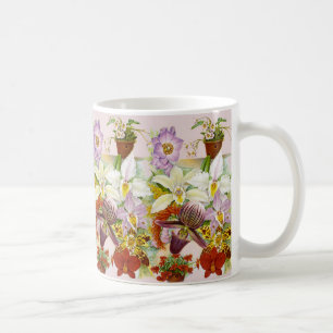 Antike Orchideen Kaffee- oder Teetasse