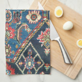 Antike orientalisch türkisch Persische blaue Textu Geschirrtuch (Viertel Falte)