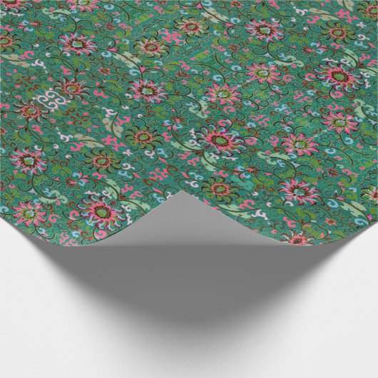 Antike orientalische Blüte Geschenkpapier (Ecke)