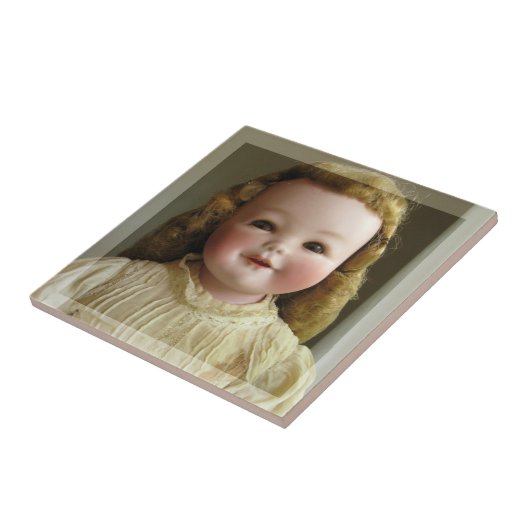 Antike Orsini Puppen-Keramik Fliese oder Trivet (Seite)